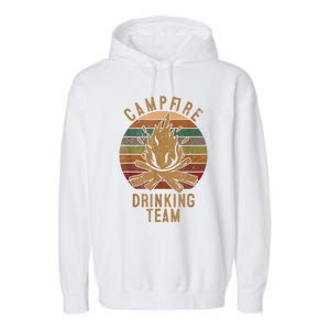 Campfire Drinking Team Camping Lovers Gifts Camper Garment-Dyed Fleece Hoodie