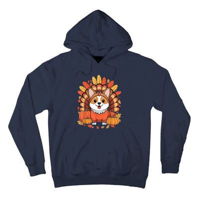 Corgi Dog Turkey Thanksgiving Costume Tall Hoodie