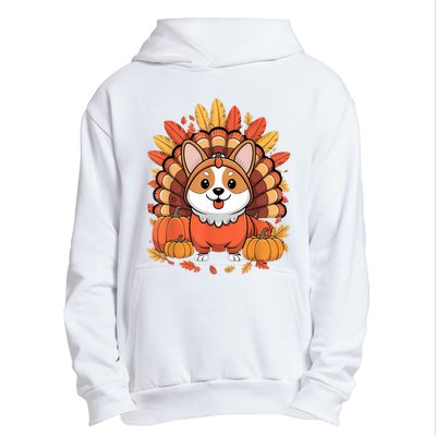 Corgi Dog Turkey Thanksgiving Costume Urban Pullover Hoodie