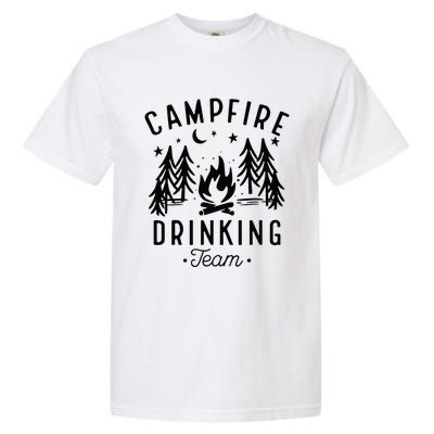 Campfire Drinking Team Happy Camper Camping Lover Garment-Dyed Heavyweight T-Shirt