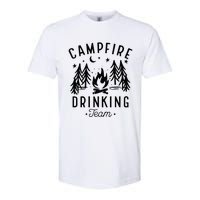 Campfire Drinking Team Happy Camper Camping Lover Softstyle CVC T-Shirt