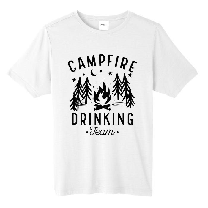 Campfire Drinking Team Happy Camper Camping Lover Tall Fusion ChromaSoft Performance T-Shirt