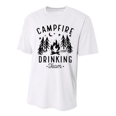 Campfire Drinking Team Happy Camper Camping Lover Performance Sprint T-Shirt