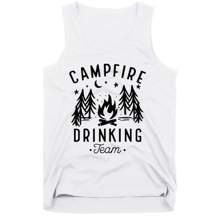 Campfire Drinking Team Happy Camper Camping Lover Tank Top