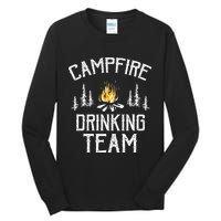 Campfire Drinking Team Camping Lovers Camper Tall Long Sleeve T-Shirt