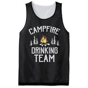 Campfire Drinking Team Camping Lovers Camper Mesh Reversible Basketball Jersey Tank