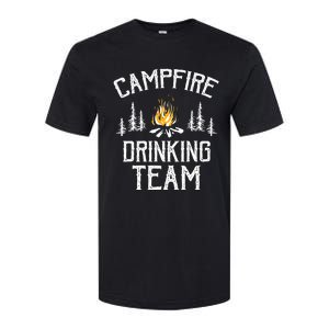 Campfire Drinking Team Camping Lovers Camper Softstyle CVC T-Shirt