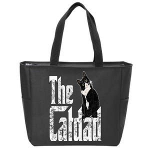 Cat Dad The Catfather Crazy Cat Father Kitty Daddy Zip Tote Bag