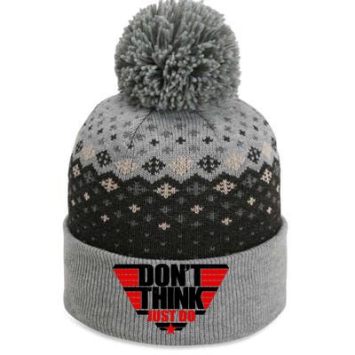 Cool Don't Think Just Do Logo The Baniff Cuffed Pom Beanie