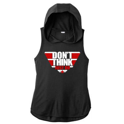 Cool Don't Think Just Do Logo Ladies PosiCharge Tri-Blend Wicking Draft Hoodie Tank