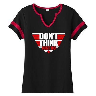 Cool Don't Think Just Do Logo Ladies Halftime Notch Neck Tee