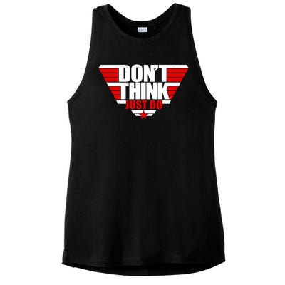 Cool Don't Think Just Do Logo Ladies PosiCharge Tri-Blend Wicking Tank