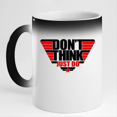 Cool Don't Think Just Do Logo 11oz Black Color Changing Mug