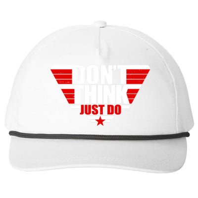 Cool Don't Think Just Do Logo Snapback Five-Panel Rope Hat