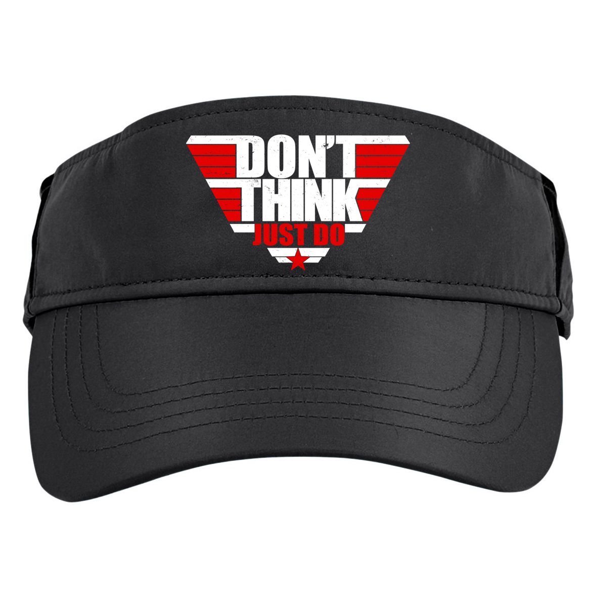 Cool Don't Think Just Do Logo Adult Drive Performance Visor