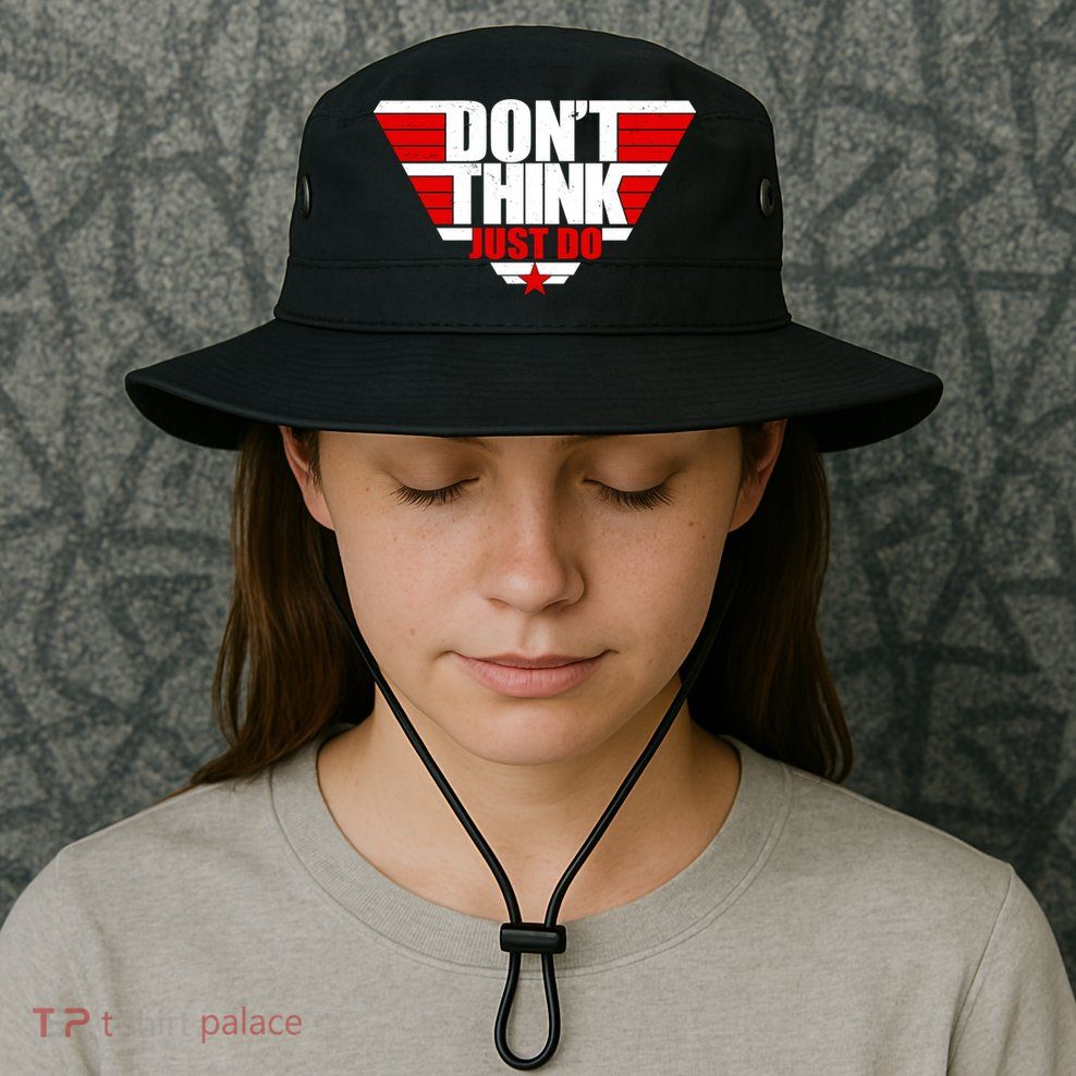 Cool Don't Think Just Do Logo Bucket Hat