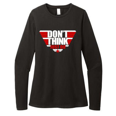 Cool Don't Think Just Do Logo Womens CVC Long Sleeve Shirt