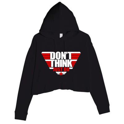 Cool Don't Think Just Do Logo Crop Fleece Hoodie