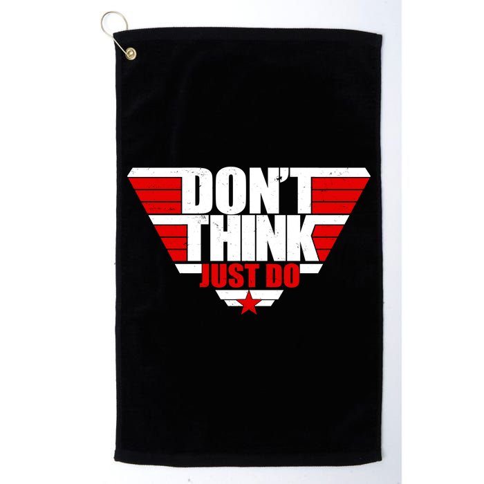 Cool Don't Think Just Do Logo Golf Towel