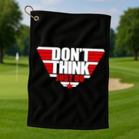 Cool Don't Think Just Do Logo Golf Towel