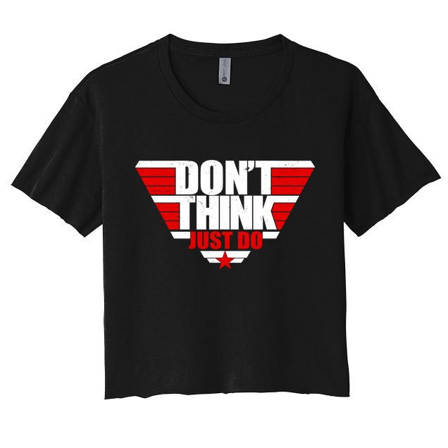 Cool Don't Think Just Do Logo Crop Top