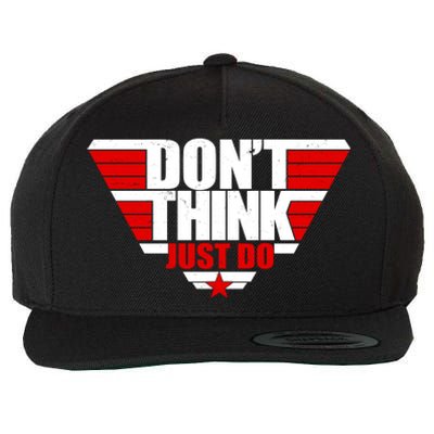 Cool Don't Think Just Do Logo Wool Snapback Cap