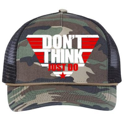 Cool Don't Think Just Do Logo Retro Rope Trucker Hat Cap