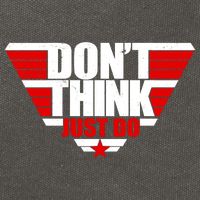 Cool Don't Think Just Do Logo Cotton Canvas Backpack