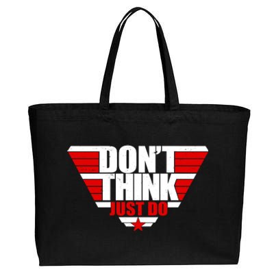 Cool Don't Think Just Do Logo Cotton Canvas Jumbo Tote