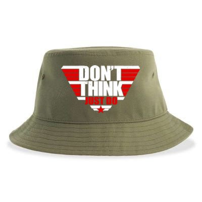 Cool Don't Think Just Do Logo Sustainable Bucket Hat