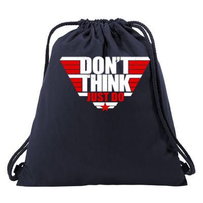 Cool Don't Think Just Do Logo Drawstring Bag