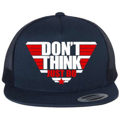 Cool Don't Think Just Do Logo Flat Bill Trucker Hat