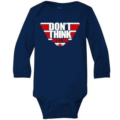 Cool Don't Think Just Do Logo Baby Long Sleeve Bodysuit