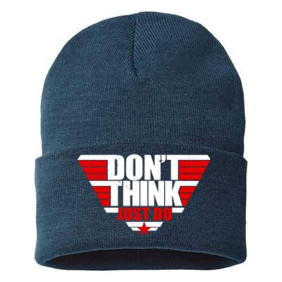 Cool Don't Think Just Do Logo Sustainable Knit Beanie