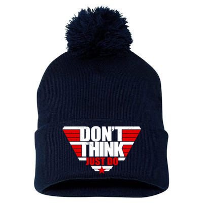 Cool Don't Think Just Do Logo Pom Pom 12in Knit Beanie