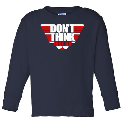 Cool Don't Think Just Do Logo Toddler Long Sleeve Shirt