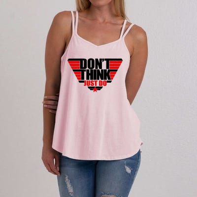 Cool Don't Think Just Do Logo Women's Strappy Tank