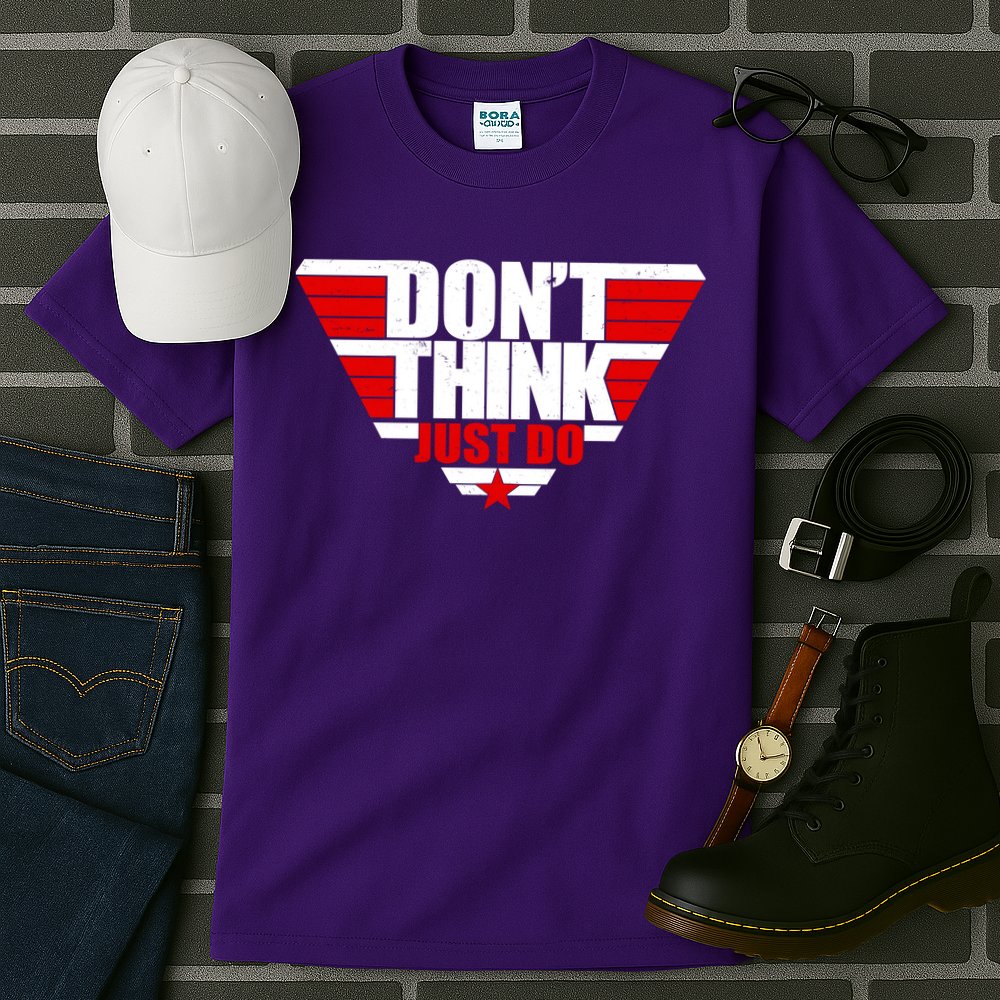 Cool Don't Think Just Do Logo Tall T-Shirt