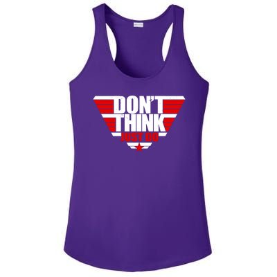 Cool Don't Think Just Do Logo Ladies PosiCharge Competitor Racerback Tank