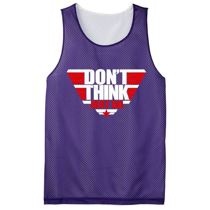 Cool Don't Think Just Do Logo Mesh Reversible Basketball Jersey Tank