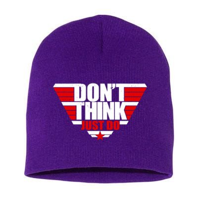 Cool Don't Think Just Do Logo Short Acrylic Beanie