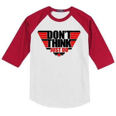 Cool Don't Think Just Do Logo Kids Colorblock Raglan Jersey