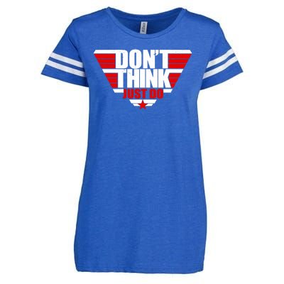 Cool Don't Think Just Do Logo Enza Ladies Jersey Football T-Shirt