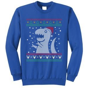 Christmas Dinosaur T Rex Santa Hat Ugly Funny Pajama Gift Sweatshirt