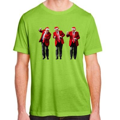 Christmas Donald Trump President 2024 Dancing Funny Santa Adult ChromaSoft Performance T-Shirt