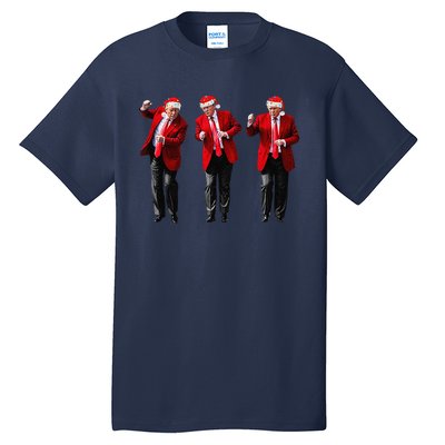 Christmas Donald Trump President 2024 Dancing Funny Santa Tall T-Shirt