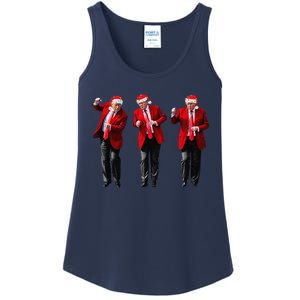 Christmas Donald Trump President 2024 Dancing Funny Santa Ladies Essential Tank