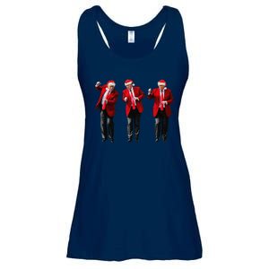 Christmas Donald Trump President 2024 Dancing Funny Santa Ladies Essential Flowy Tank