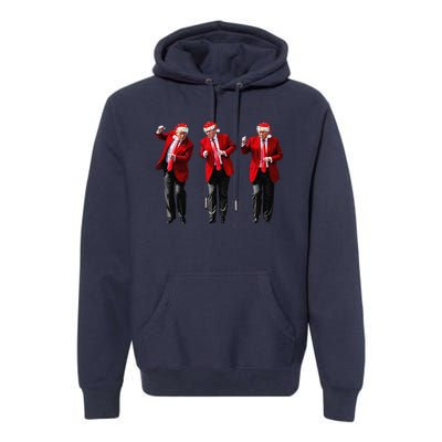 Christmas Donald Trump President 2024 Dancing Funny Santa Premium Hoodie