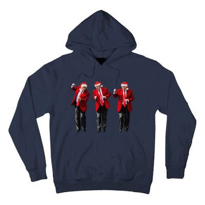 Christmas Donald Trump President 2024 Dancing Funny Santa Tall Hoodie